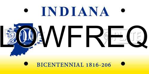 LOWFREQ Indiana License Plate