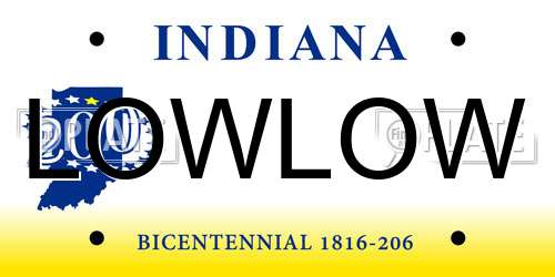 LOWLOW Indiana License Plate
