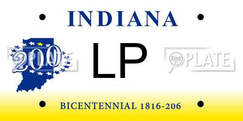 LP Indiana License Plate