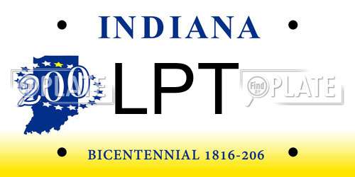 LPT Indiana License Plate