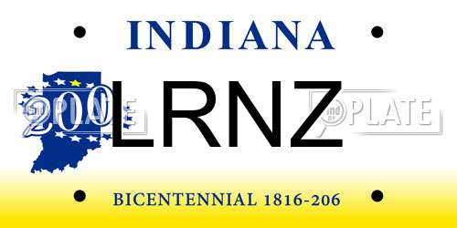 LRNZ Indiana License Plate