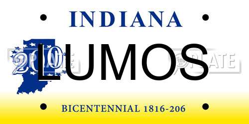 LUMOS Indiana License Plate