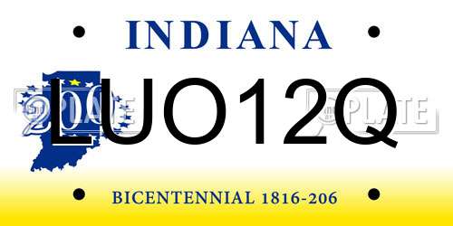 LUO12Q Indiana License Plate