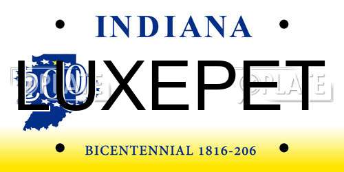 LUXEPET Indiana License Plate