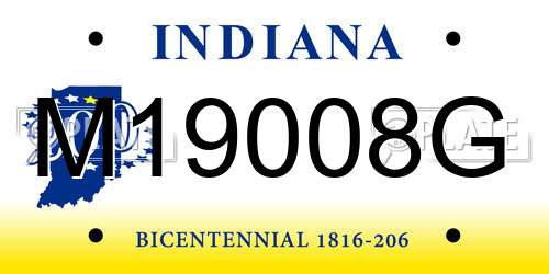 M19008G Indiana License Plate