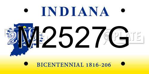 M2527G Indiana License Plate