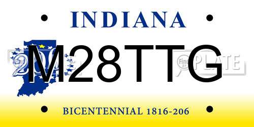 M28TTG Indiana License Plate