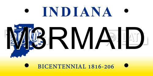 M3RMAID Indiana License Plate