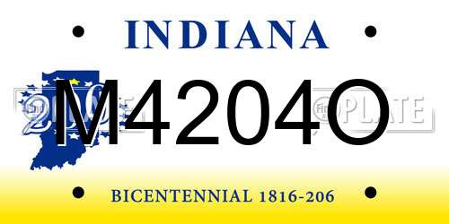M4204O Indiana License Plate