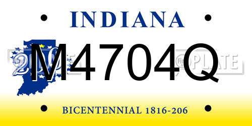 M4704Q Indiana License Plate
