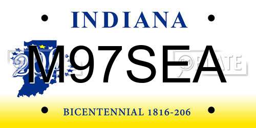 M97SEA Indiana License Plate