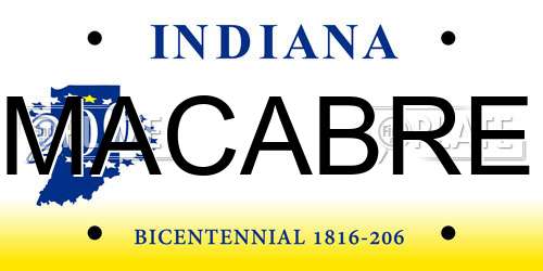 MACABRE Indiana License Plate
