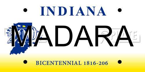 MADARA Indiana License Plate