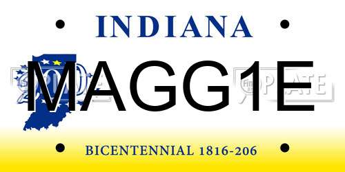 MAGG1E Indiana License Plate