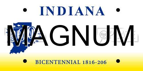 MAGNUM Indiana License Plate