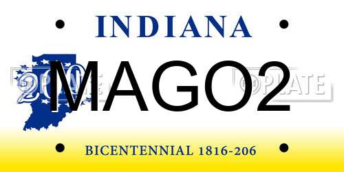 MAGO2 Indiana License Plate