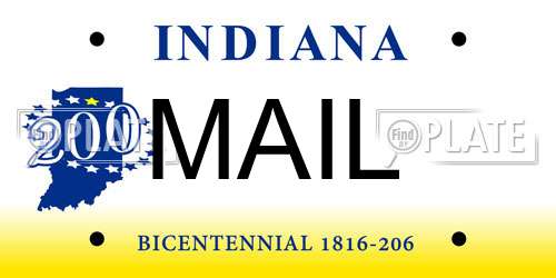 MAIL Indiana License Plate
