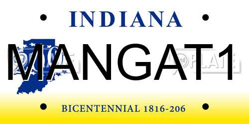 MANGAT1 Indiana License Plate