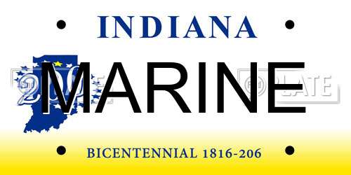 MARINE Indiana License Plate