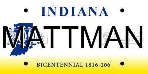 MATTMAN Indiana License Plate