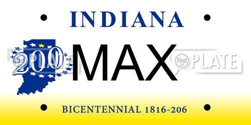 MAX Indiana License Plate