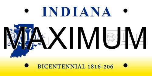 MAXIMUM Indiana License Plate