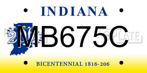 MB675C Indiana License Plate