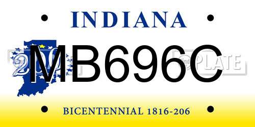MB696C Indiana License Plate