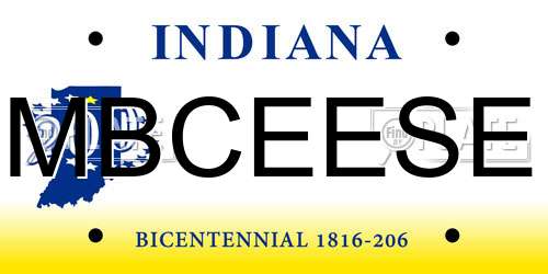 MBCEESE Indiana License Plate
