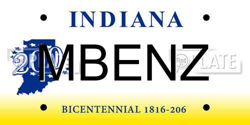 MBENZ Indiana License Plate