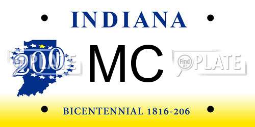 MC Indiana License Plate