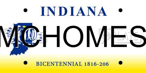 MCHOMES Indiana License Plate