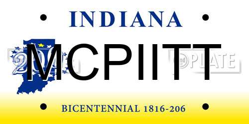 MCPIITT Indiana License Plate