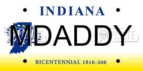 MDADDY Indiana License Plate