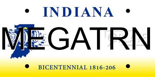 MEGATRN Indiana License Plate