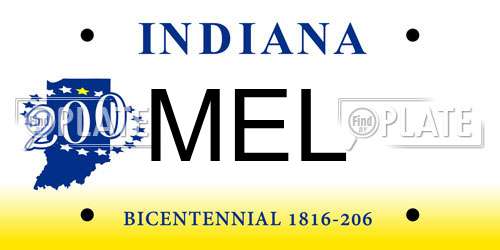 MEL Indiana License Plate