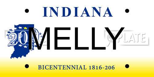 MELLY Indiana License Plate