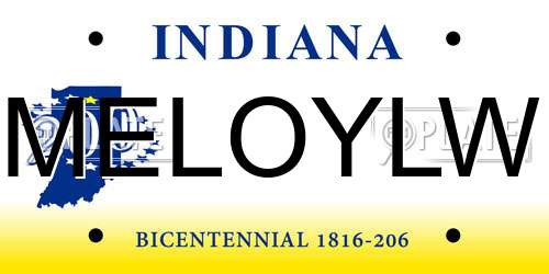 MELOYLW Indiana License Plate