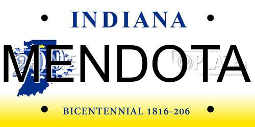 MENDOTA Indiana License Plate
