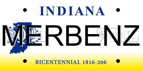 MERBENZ Indiana License Plate