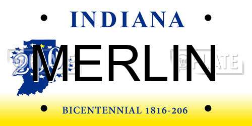 MERLIN Indiana License Plate