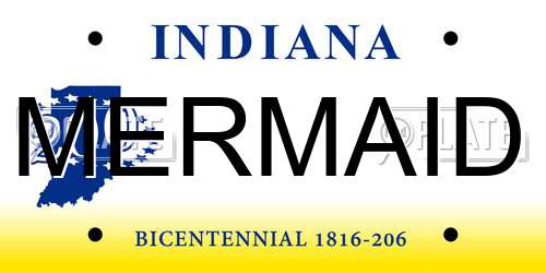 MERMAID Indiana License Plate