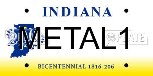 METAL1 Indiana License Plate