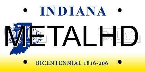 METALHD Indiana License Plate