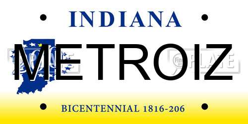 METROIZ Indiana License Plate