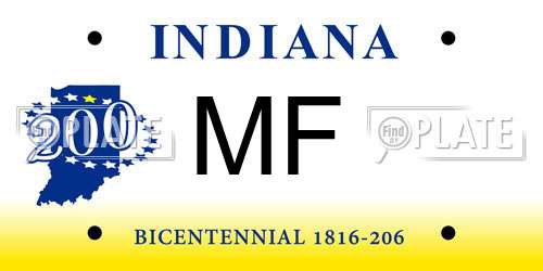 MF Indiana License Plate