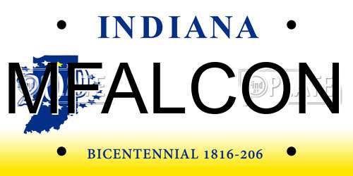 MFALCON Indiana License Plate