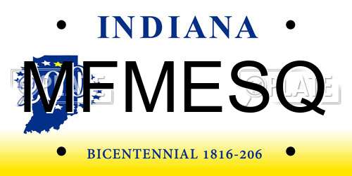 MFMESQ Indiana License Plate