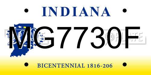 MG7730F Indiana License Plate