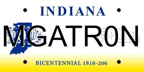 MGATR0N Indiana License Plate